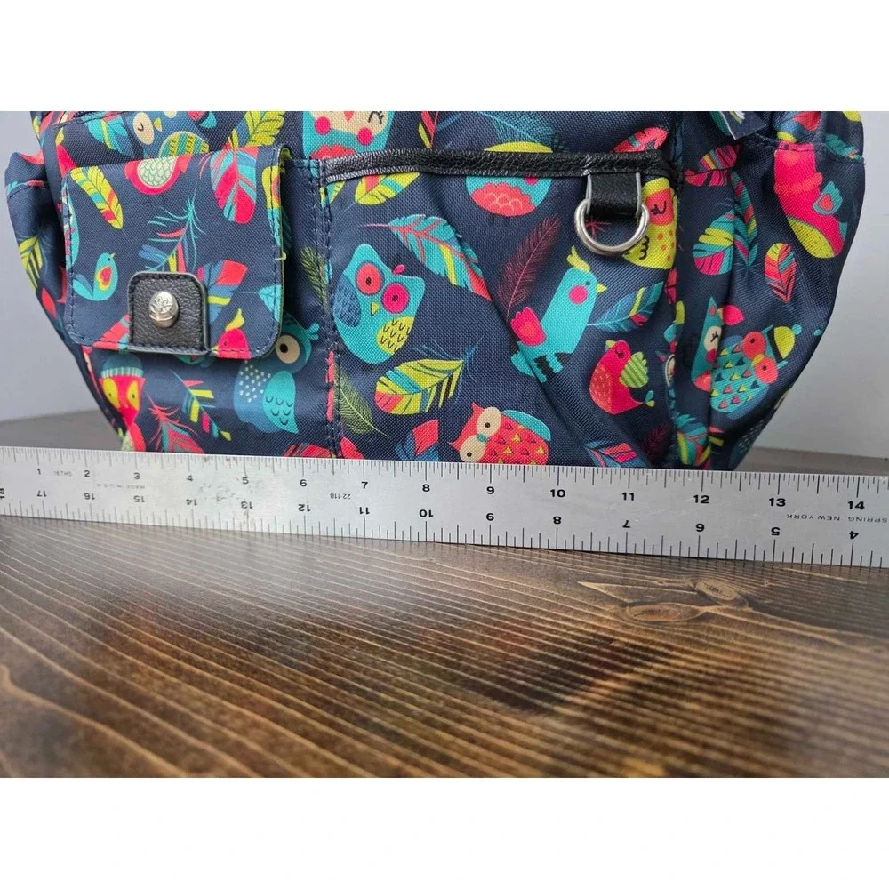 Lily Bloom Shoulder Bag Purse Owls Birds Colorful‎ Multicolor Satchel Handbag